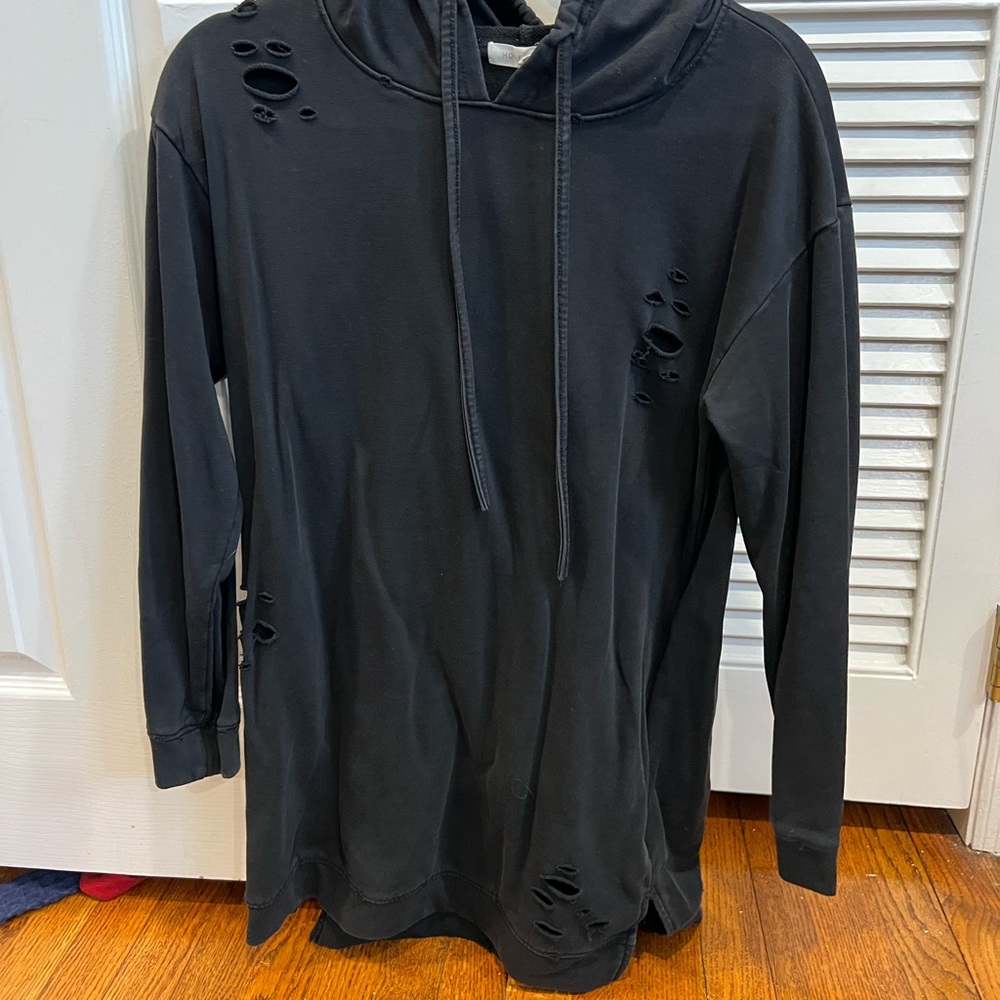 Torn looking black hoodie